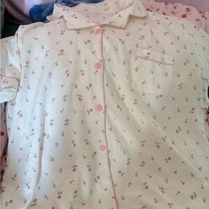 SHEIN Pink Floral Pajama Set